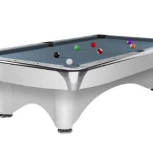 Billardtisch, Pool, Dynamic III, glänzend-weiß, 9 ft. (Fuß), Simonis 860 puderblau