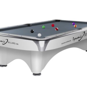 Billardtisch, Pool, Dynamic III, glänzend-weiß, gebraucht, 9 ft. (Fuß), Simonis 860 shark grey