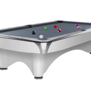 Billardtisch, Pool, Dynamic III, glänzend-weiß, 9 ft., Simonis 860 shark grey