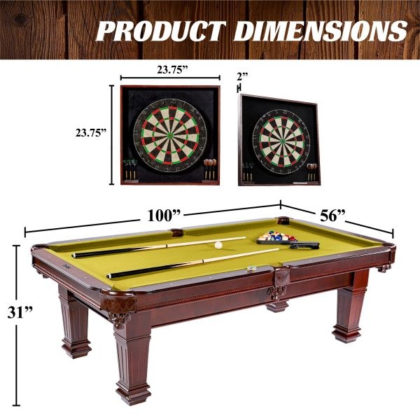 Billardtisch, gebraucht, Pool, Imperial, 8 ft. (Fuß), inkl. Dartboard, Clubtuch – Bild 10