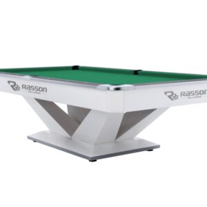 Billardtisch, Pool, Rasson Victory II Plus, weiß, 9 ft., Simonis 760 gelbgrün