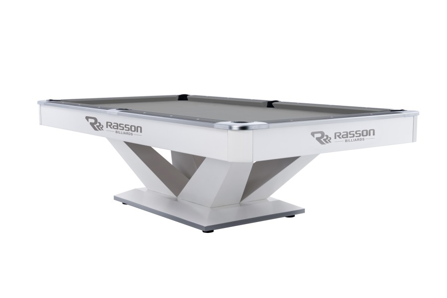 Billardtisch, Pool, Rasson Victory II Plus, weiß, 9 ft., Simonis 860 grau