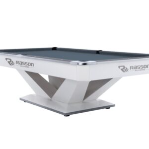 Billardtisch, Pool, Rasson Victory II Plus, weiß, 9 ft., Simonis 860 shark grey