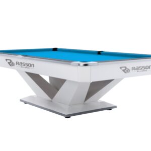 Billardtisch, Pool, Rasson Victory II Plus, weiß, 9 ft., Simonis 760 turnierblau
