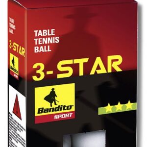 Bandito - *** 3-Star Tischtennis-Bälle 6 Stück, weiß