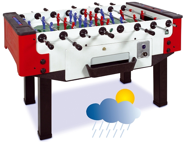 Norditalia - Tischkicker Outdoor Storm F-3 Münz 1,- € Sport Professional PR