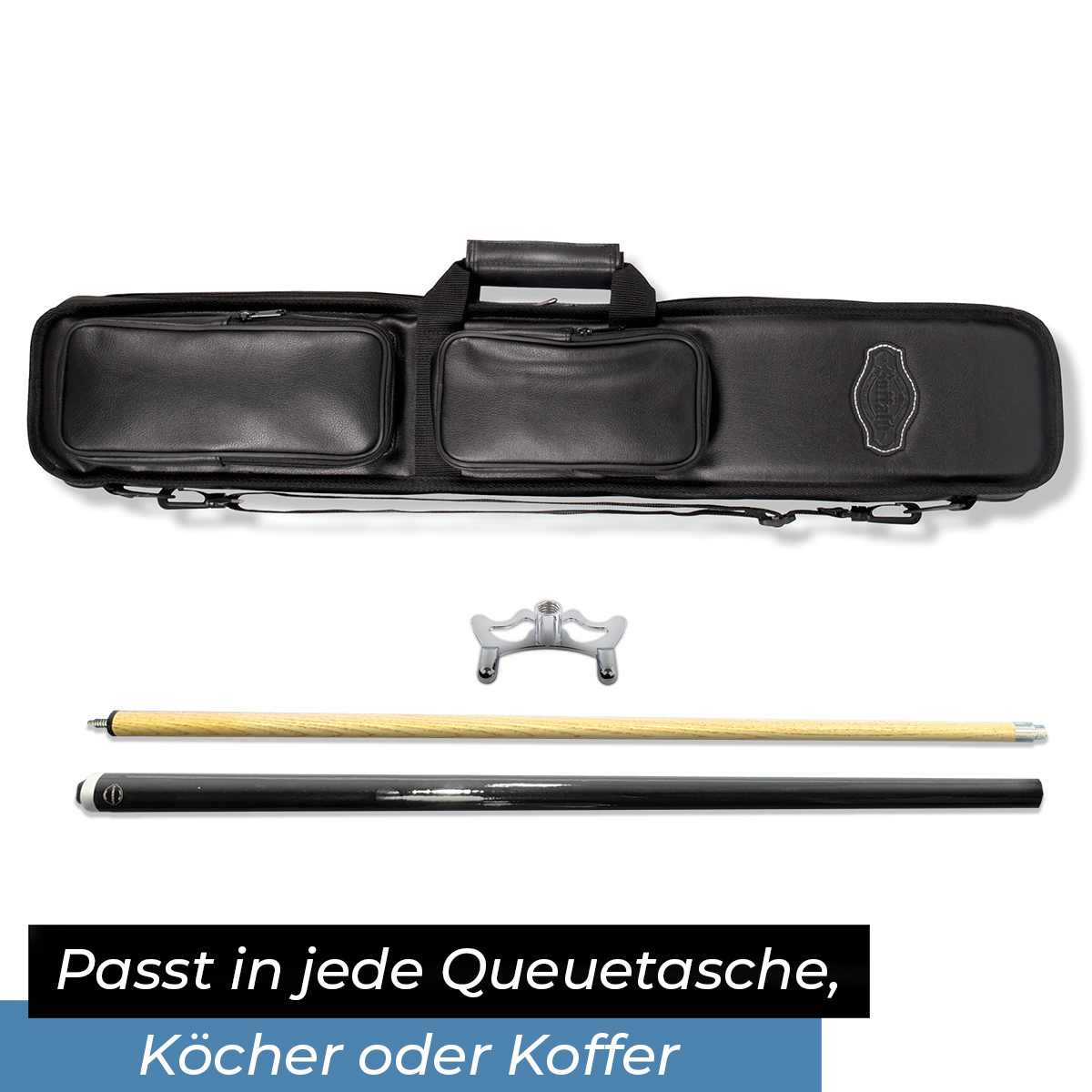 Brückenqueue zweiteilig 145 cm - chrom flach – Bild 6