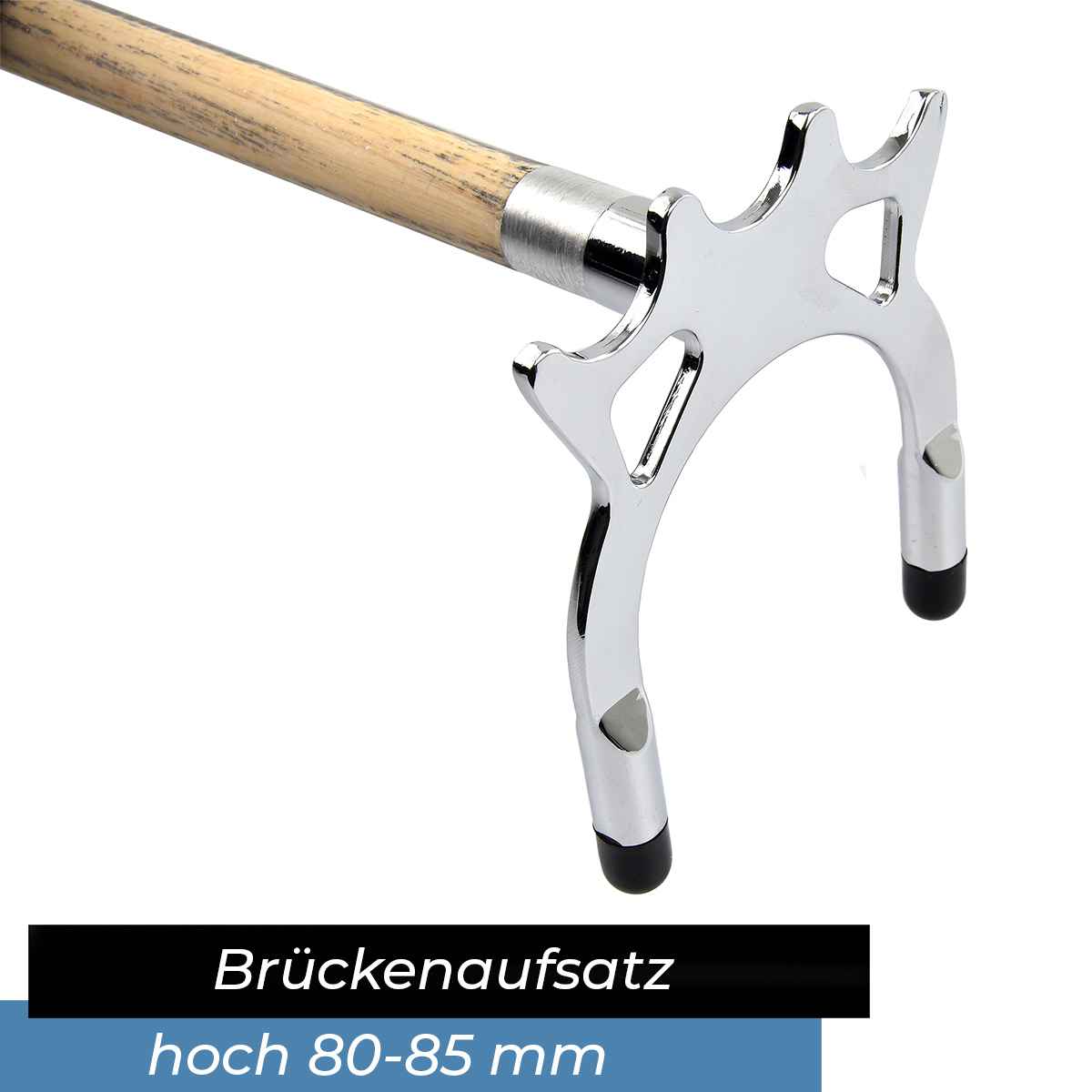 Brückenqueue zweiteilig 145 cm - chrom hoch – Bild 3