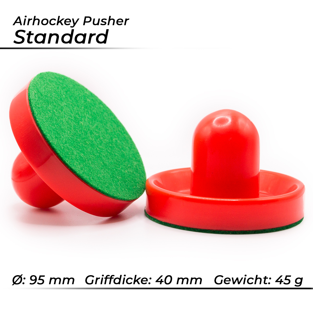 Bandito - Airhockey Pusher Standard 95 mm Set (4St. + 4 Filz) – Bild 3