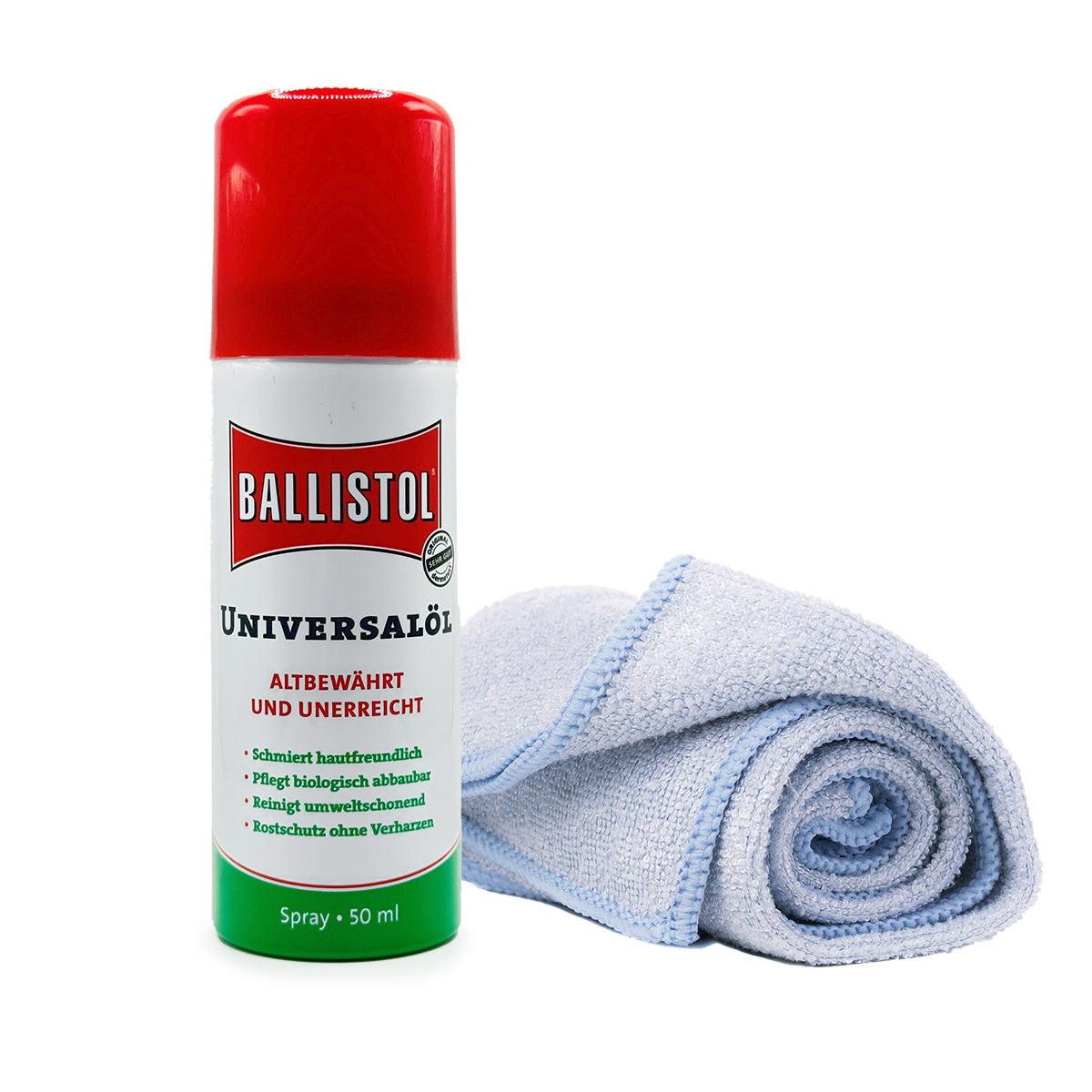 Ballistol Gleitspray für alle Kickerstangen inkl. Mikrofasertuch – Bild 6