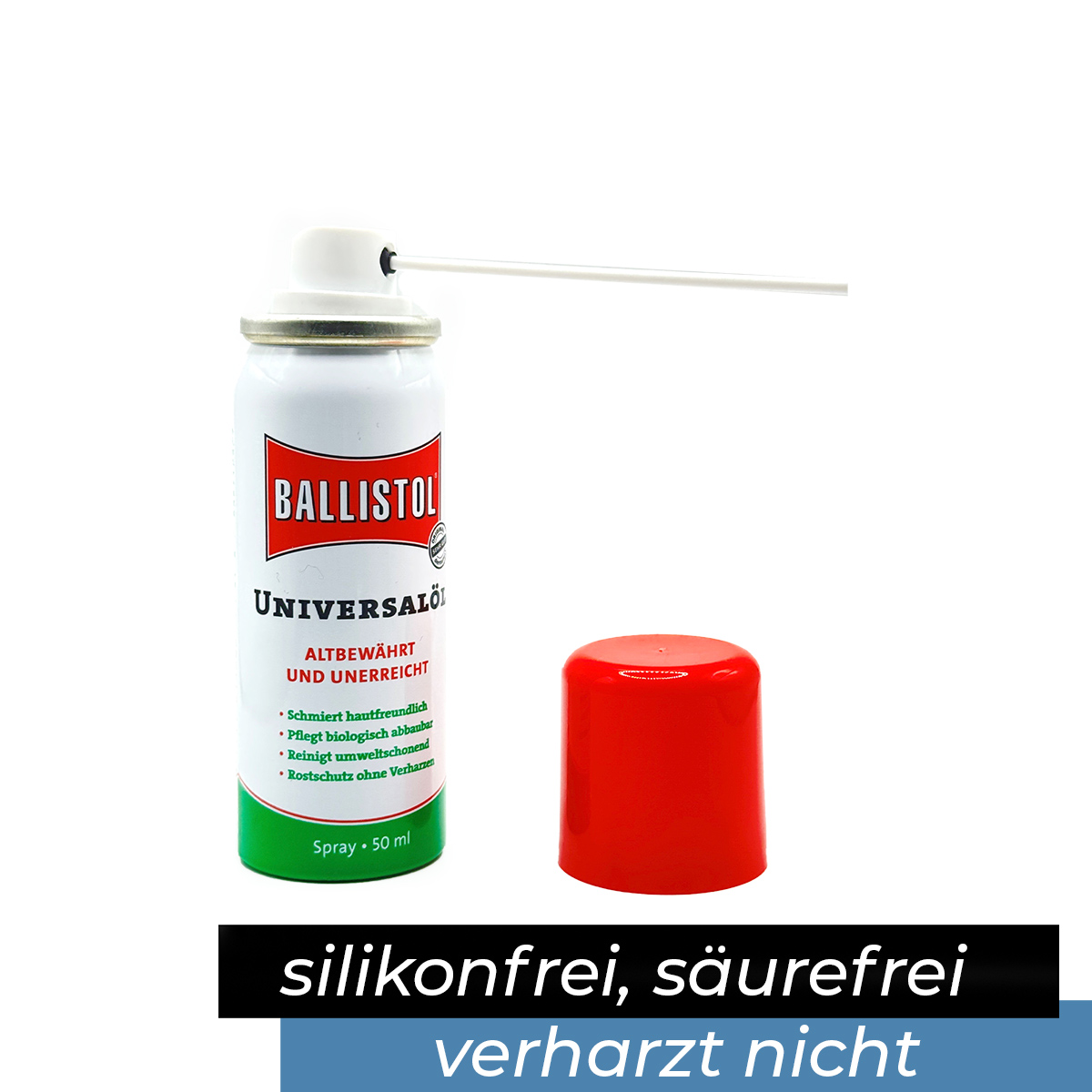 Ballistol Gleitspray für alle Kickerstangen inkl. Mikrofasertuch – Bild 3