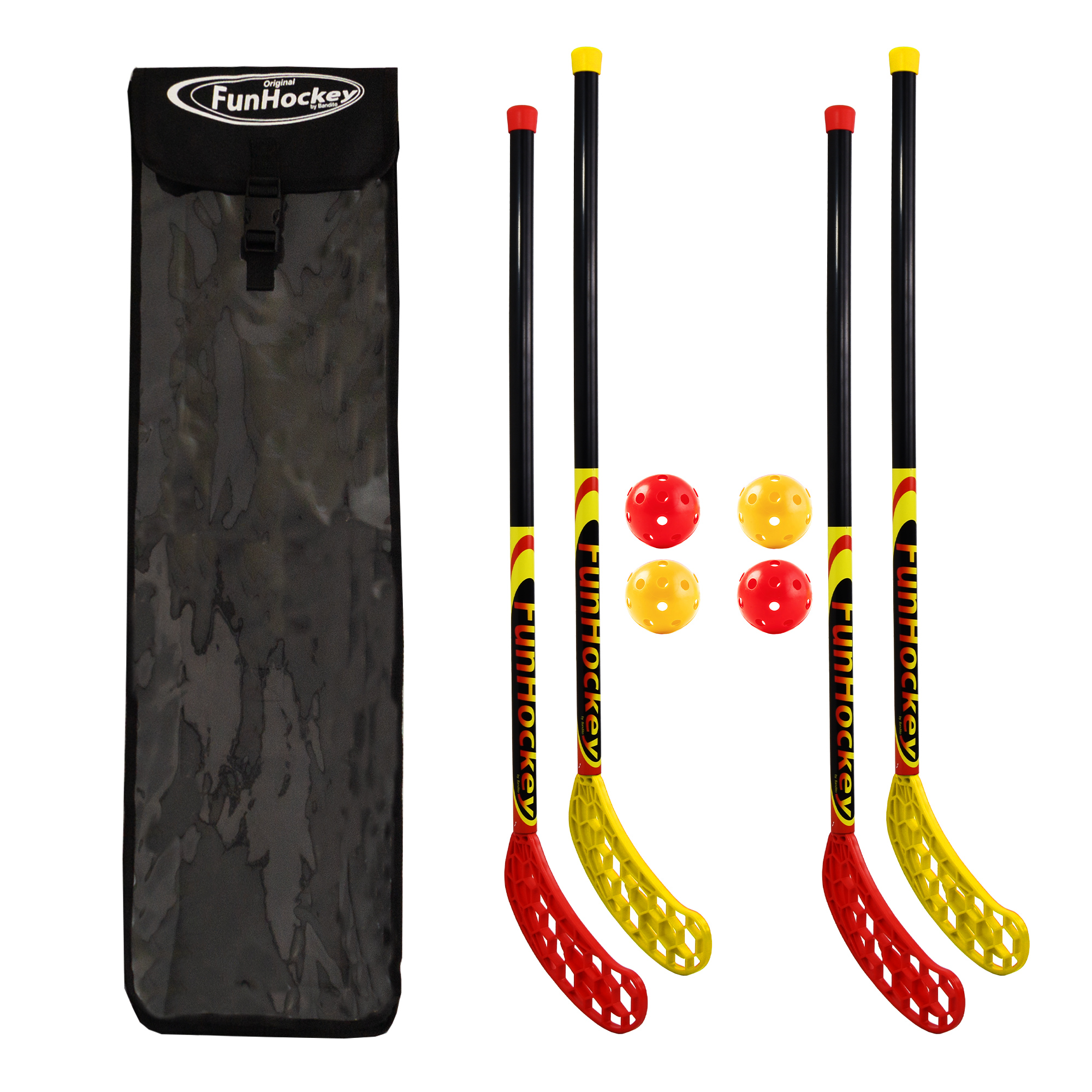 Bandito - FunHockey Schläger-Set, 4 Schläger, 4 Bälle, 1 Tasche – Bild 7