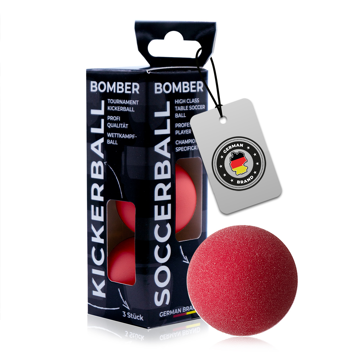 Bandito - Kickerball Bomber rot 35 mm Set (3 St.)