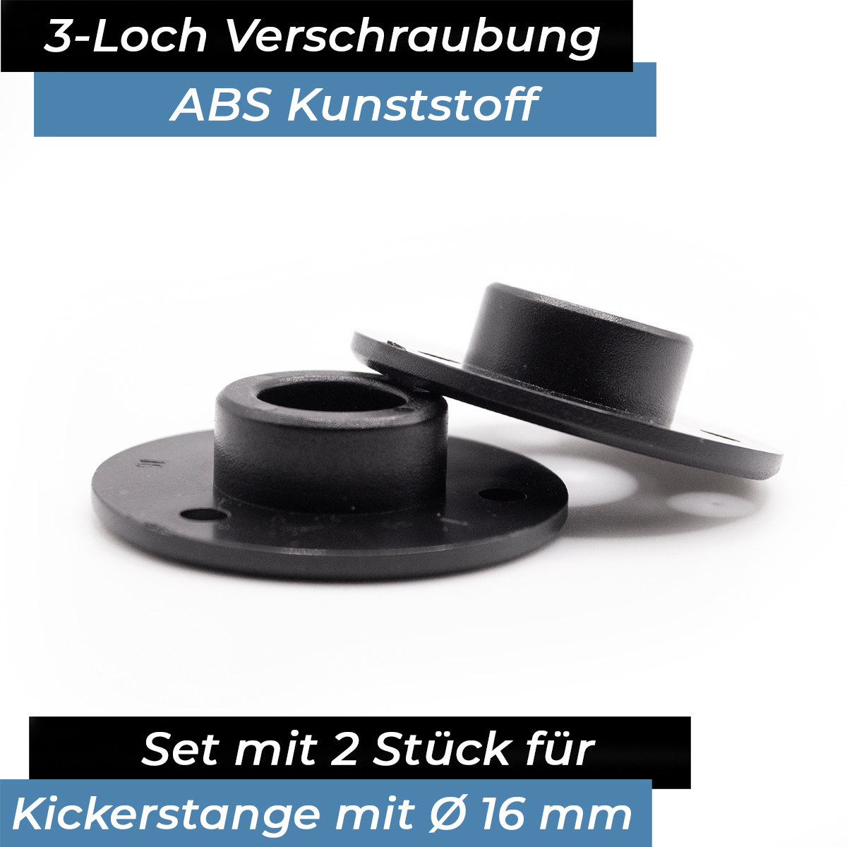 Bandito - Flanschlager für 16 mm Kickerstangen Stangenset (2 St.) – Bild 2