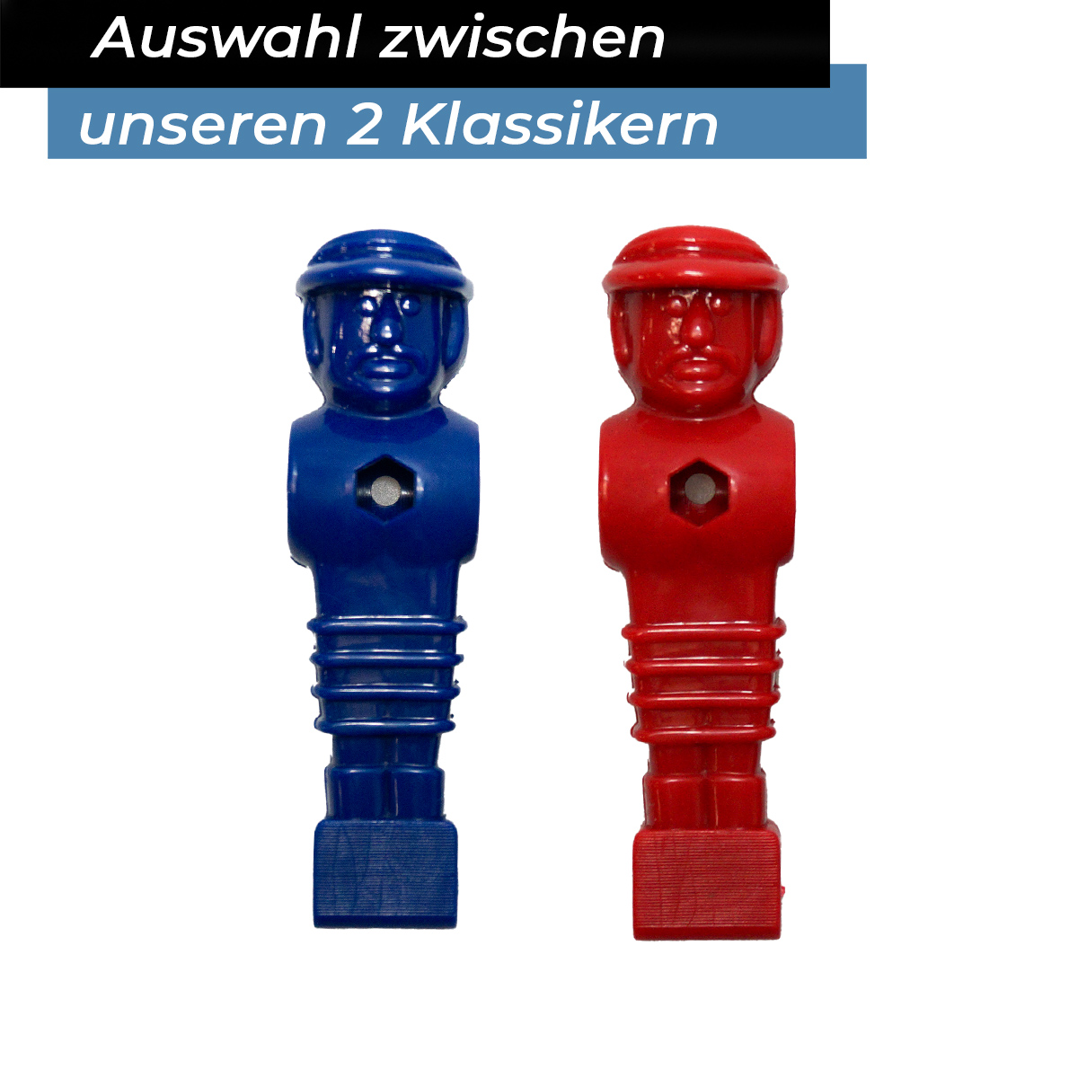 Bandito - Kickerfigur MasterCup blau für 16 mm Kickerstangen (11 St.) – Bild 2