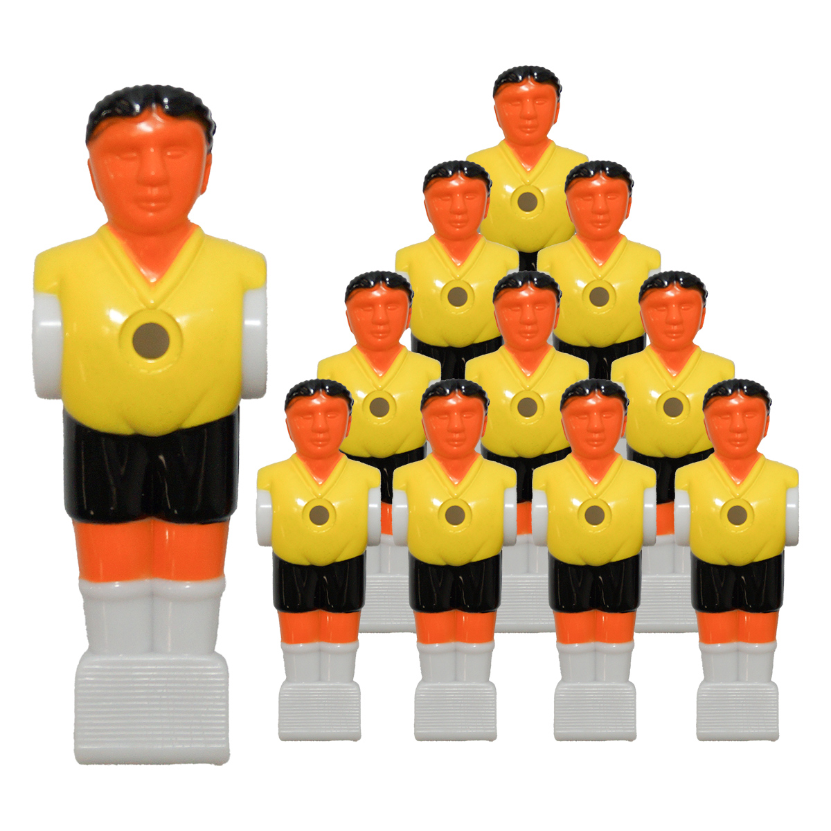Bandito - Kickerfigur Profi gelb/schwarz für 16 mm Kickerstangen (11 St.)