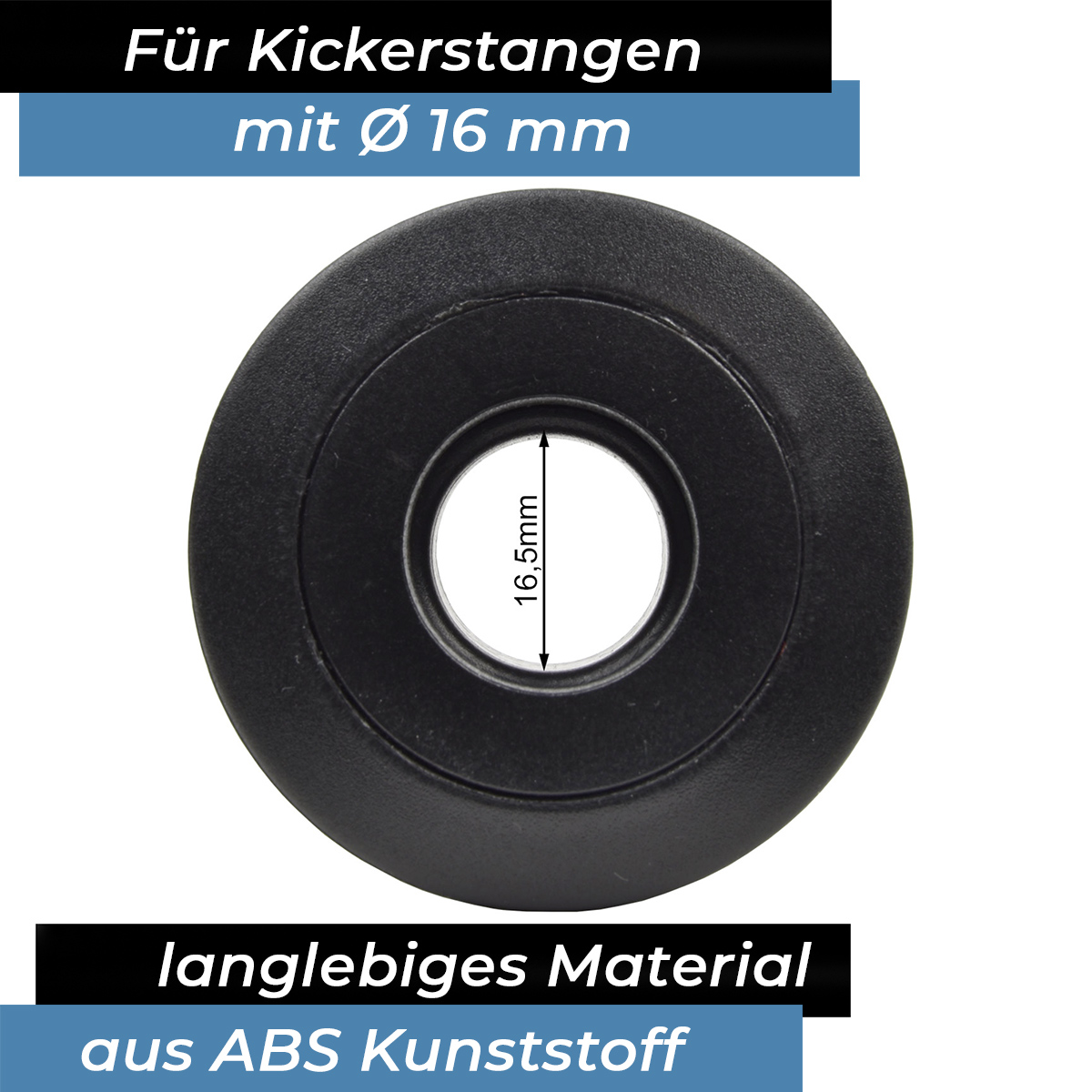 Bandito - Kugellager Universal für 16 mm Kickerstange Seitenwände 37 - 43 mm Stangenset (2 St.) – Bild 3