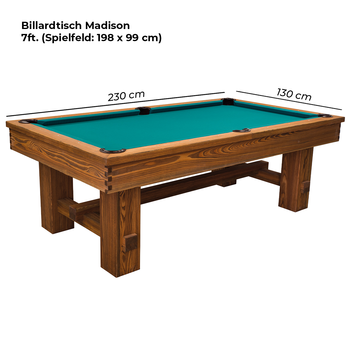 Billardtisch Madison 7 ft. Natur – Bild 3