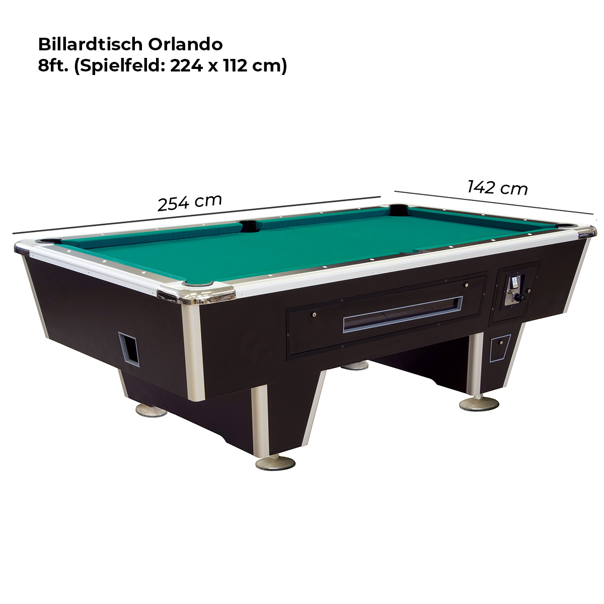 Billardtisch Orlando mit Münzeinwurf 8 ft. – Bild 3