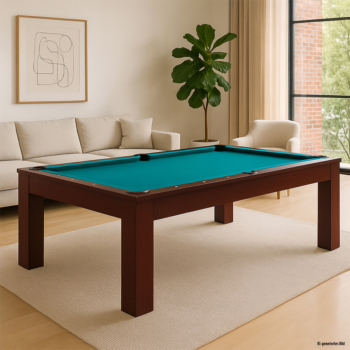 Billardtisch Trento 8 ft. dkl. Mahagoni – Bild 5