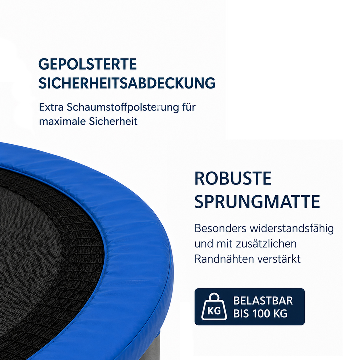 Garlando - Trampolin Indoor Blau ⌀ 97 cm – Bild 4