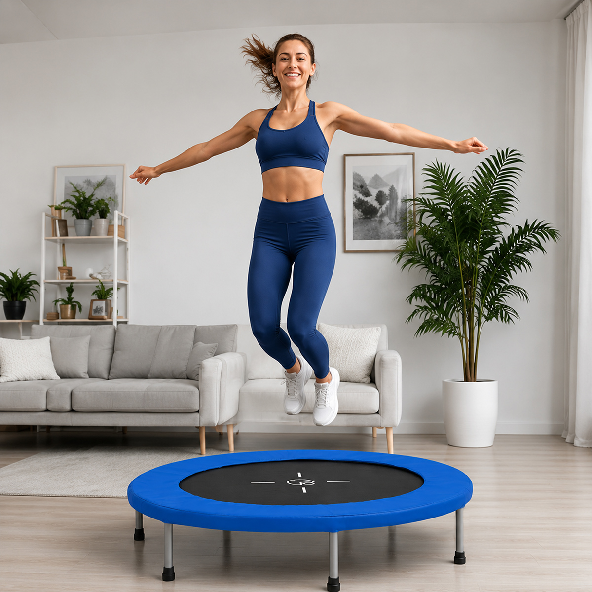 Garlando - Trampolin Indoor Blau ⌀ 97 cm – Bild 6