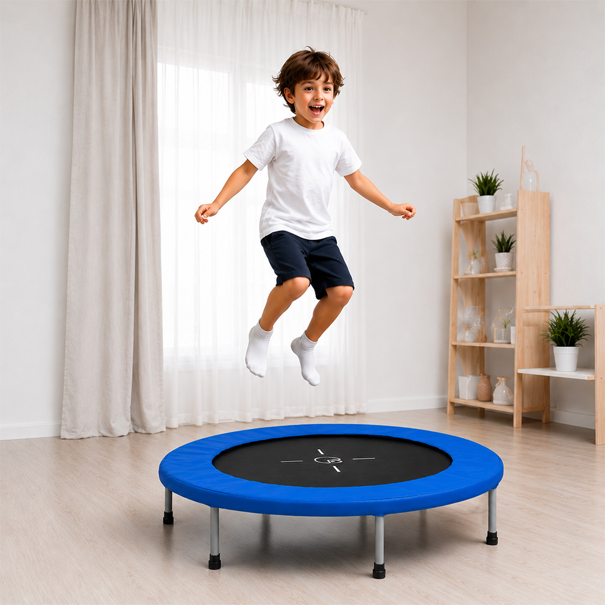 Garlando - Trampolin Indoor Blau ⌀ 97 cm – Bild 7