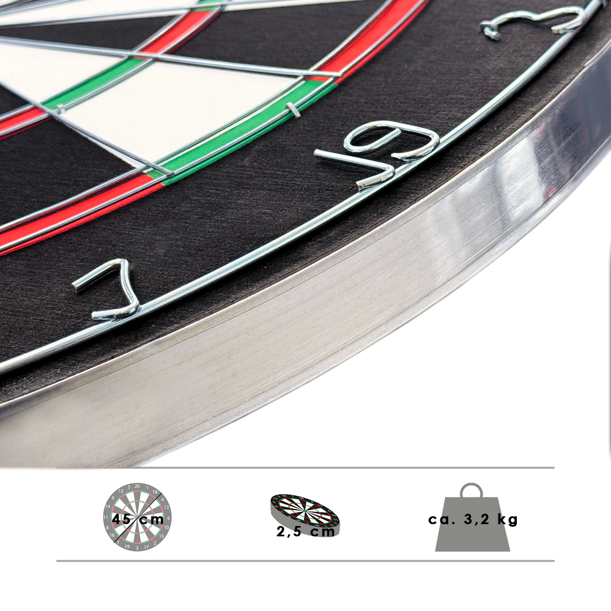 Karella - Dartboard Training Set inkl. 2 Satz Steeldarts – Bild 2