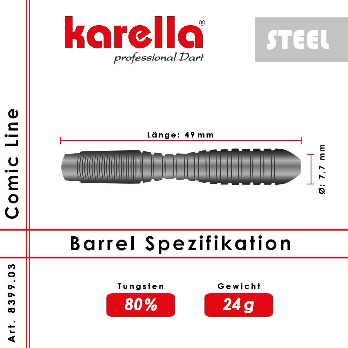 Karella - Steeldart Comic Line CL-3 24 gr. – Bild 8