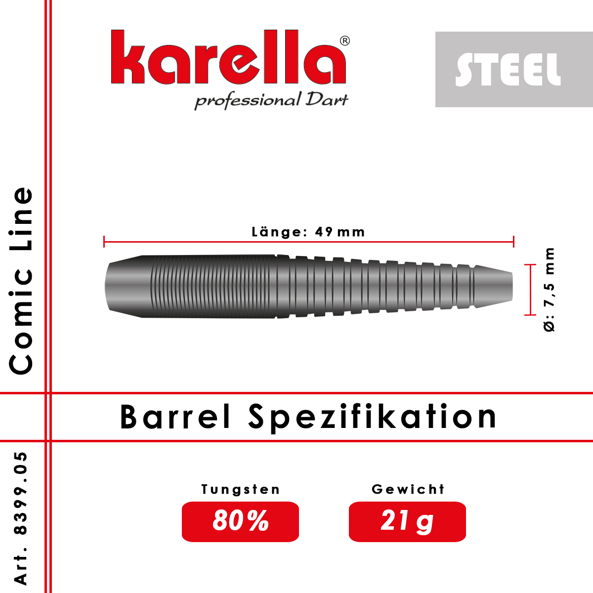 Karella - Steeldart Comic Line CL-5 21 gr. – Bild 8