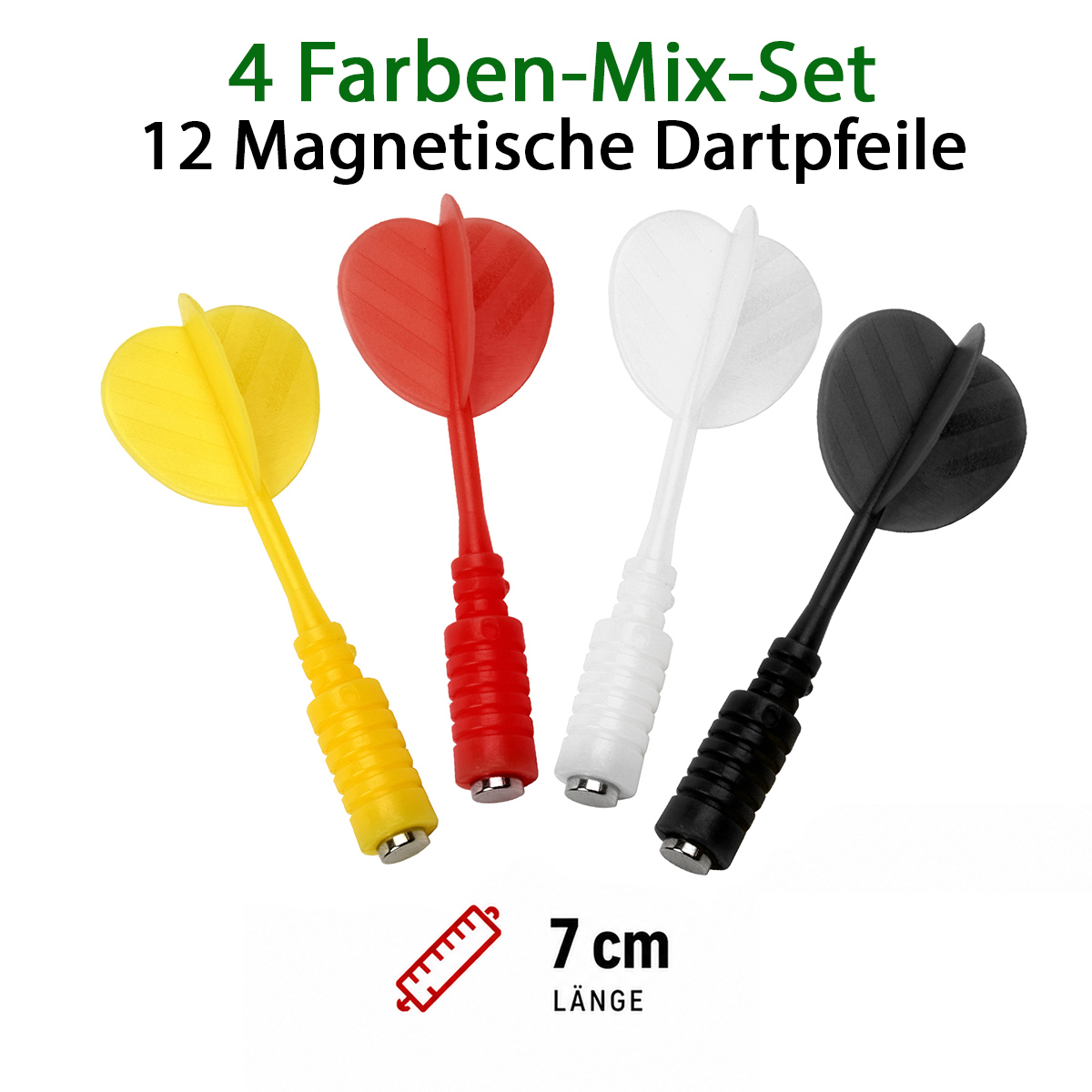 Karella - Magnet Dartpfeile 4-Farben-Mix-Set (12 St.) – Bild 2