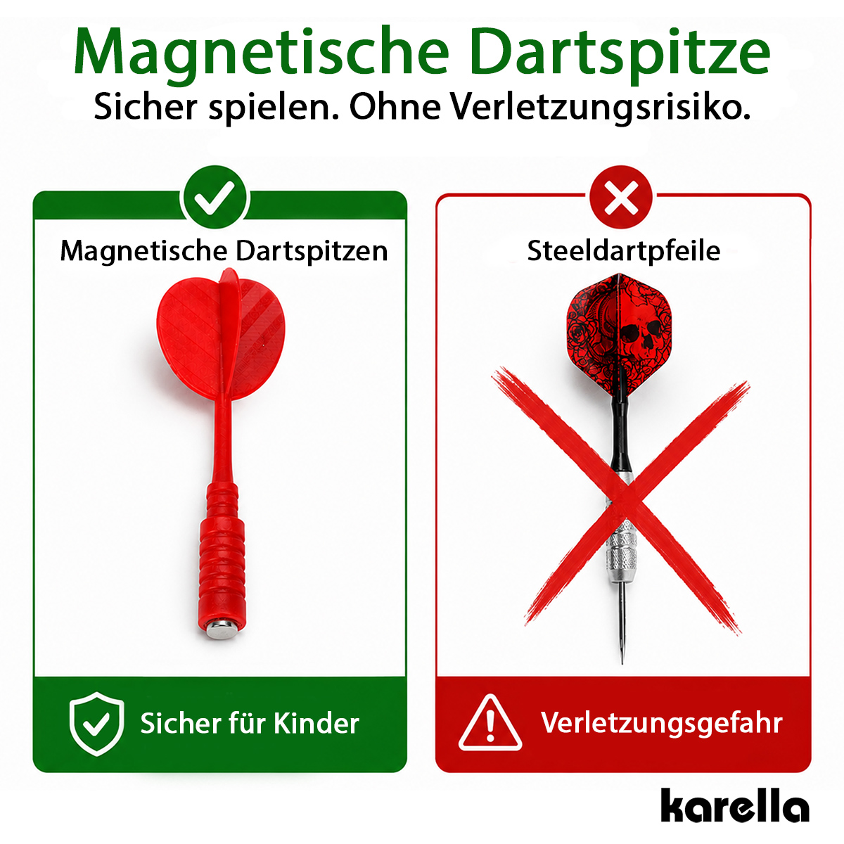 Karella - Magnet Dartpfeile 4-Farben-Mix-Set (12 St.) – Bild 5