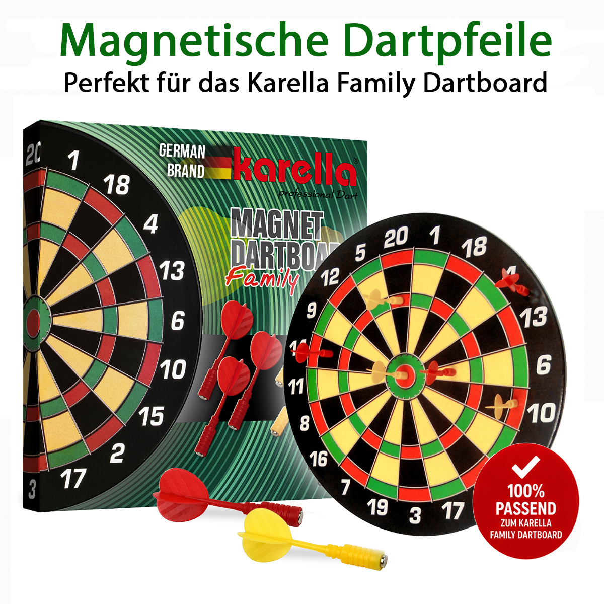 Karella - Magnet Dartpfeile 4-Farben-Mix-Set (12 St.) – Bild 6