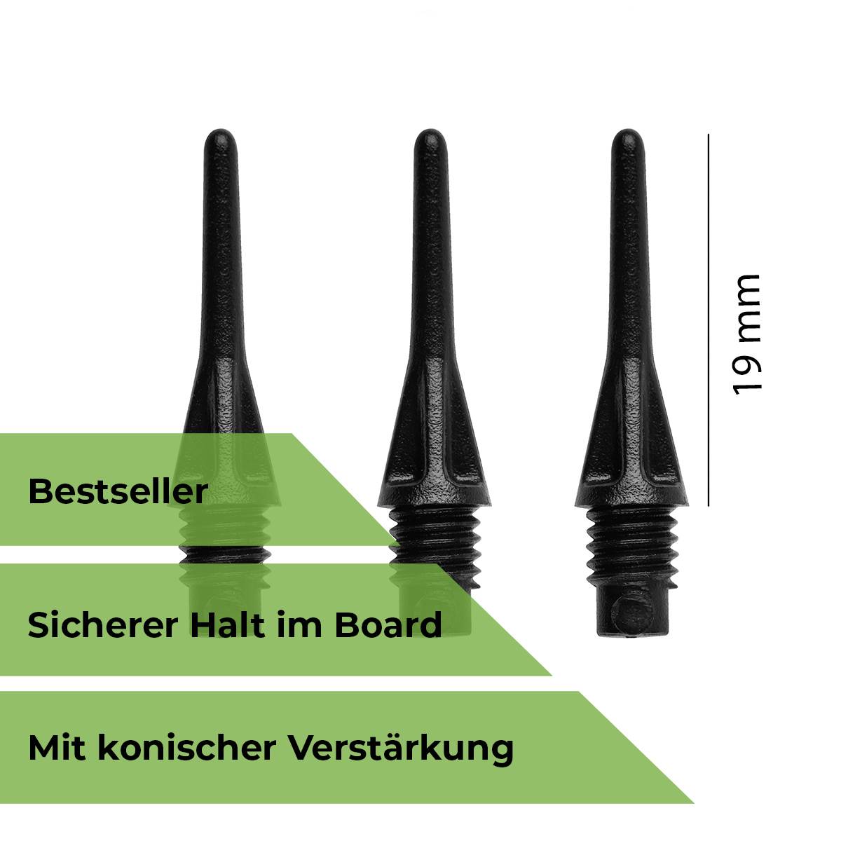 Karella - Dartspitzen soft PRO-TIP 2BA Gewinde 1000 St. – Bild 2