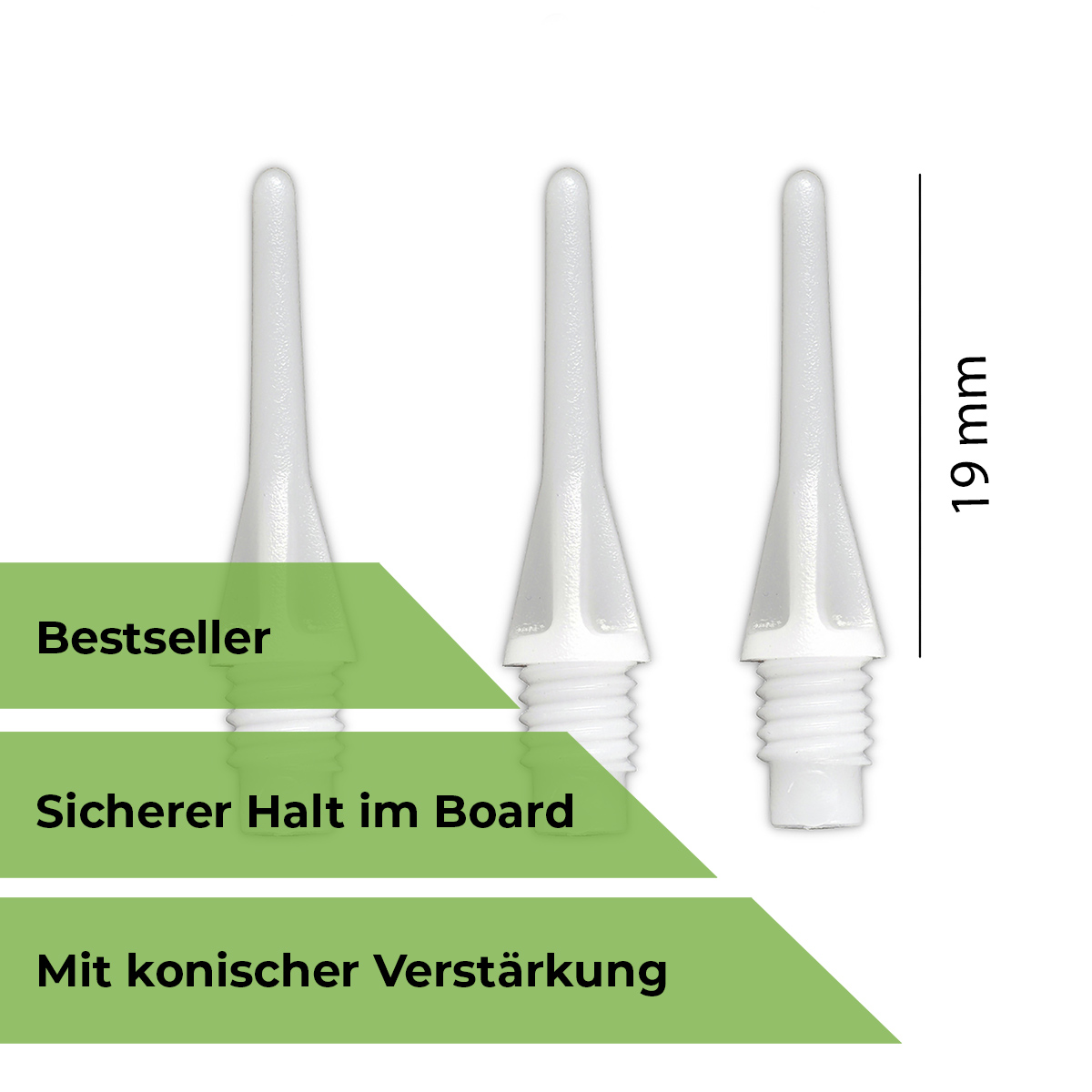 Karella - Dartspitzen soft PRO-TIP 2BA Gewinde 1000 St. – Bild 2