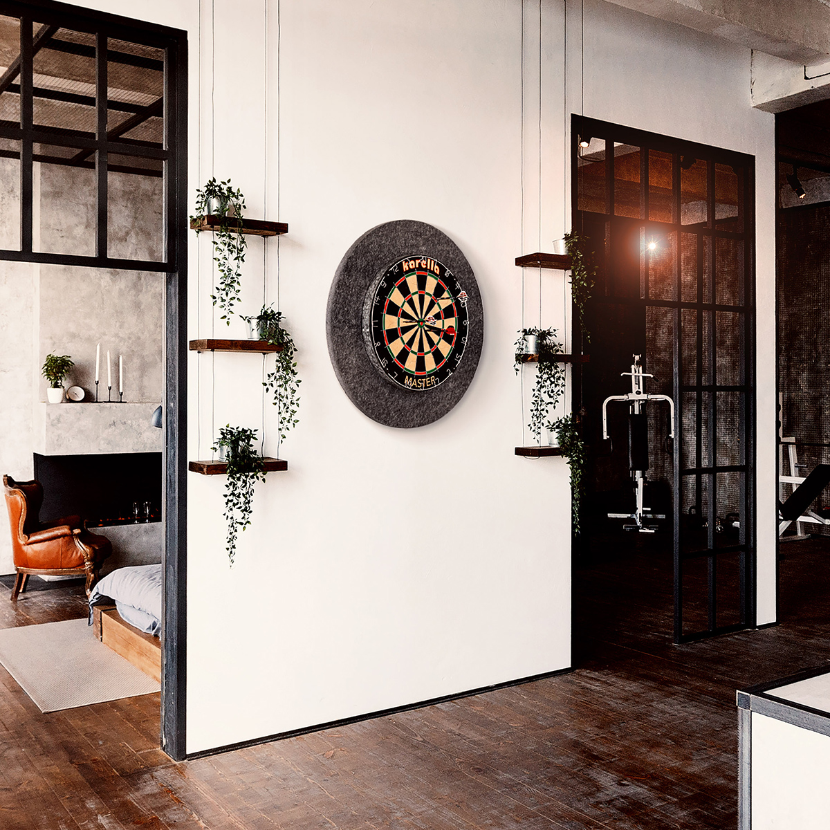 Karella - Schallschutz Ultimo Ø69 cm für Steeldartboards - Silencer mit integriertem Surround / Auffangring – Bild 2