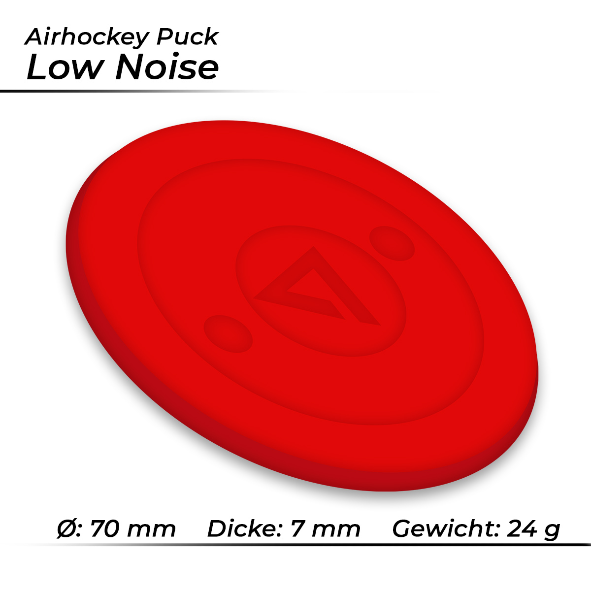 Airhockey Puck Low Noise 70 mm Set (3St.) – Bild 2