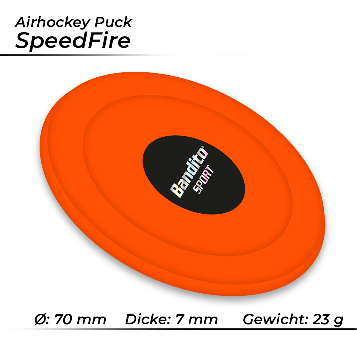 Bandito - Airhockey Puck SpeedFire 70 mm Set (3 St.) – Bild 2