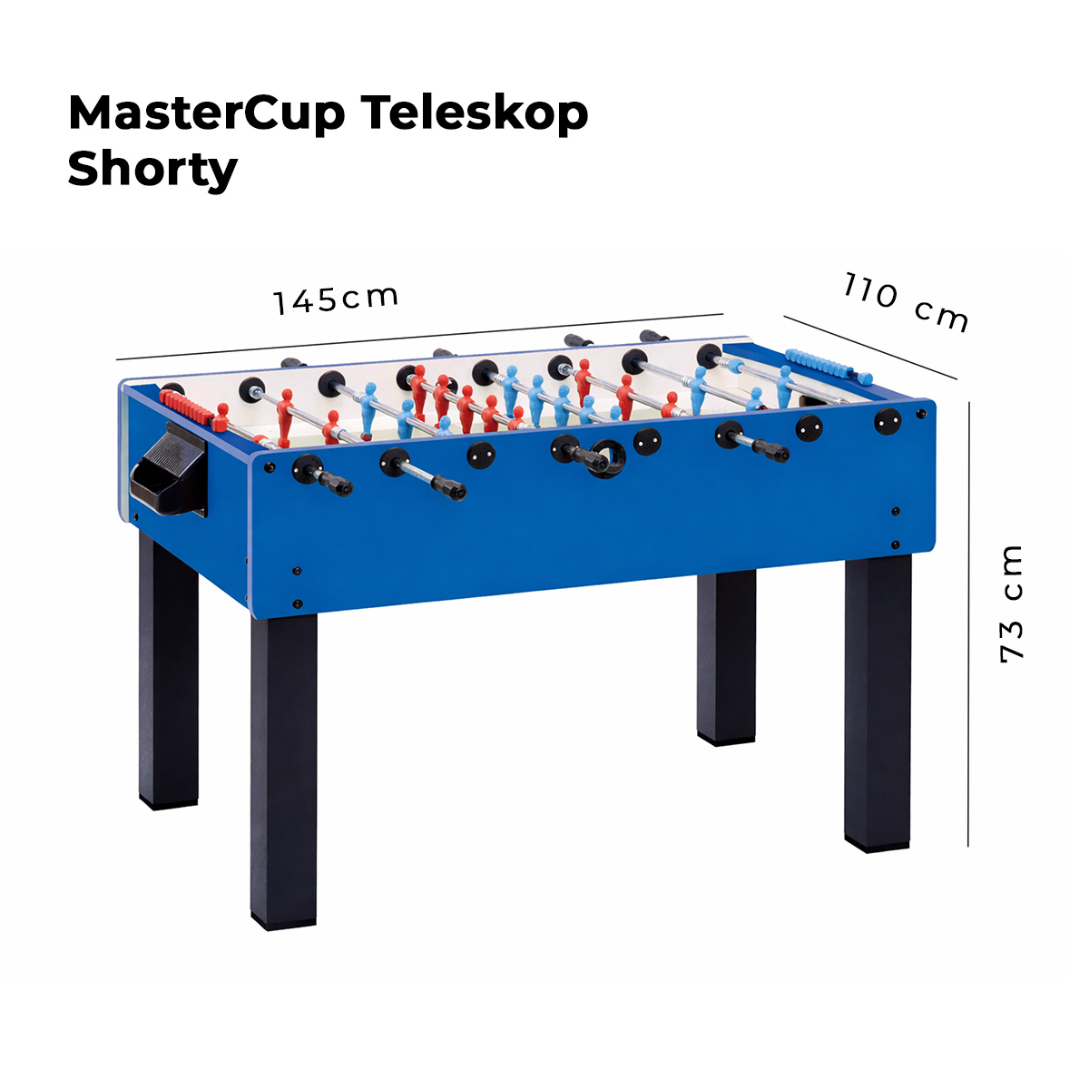 Garlando - Tischkicker MasterCup Teleskop Shorty – Bild 3