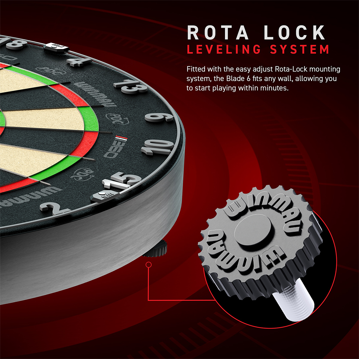 Winmau - Dartboard Blade 6 360° – Bild 5