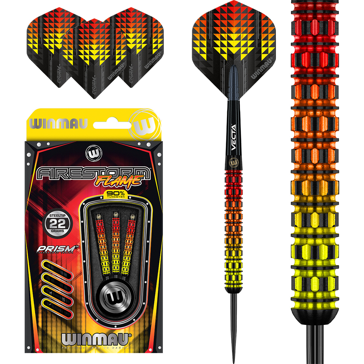 Winmau - Steeldart Firestorm Flame 22 gr.