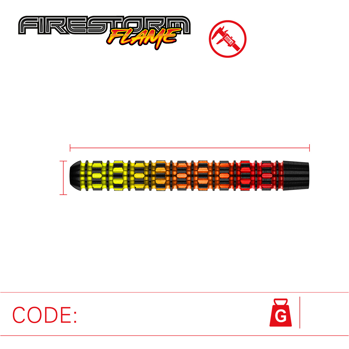 Winmau - Steeldart Firestorm Flame 24 gr. – Bild 3