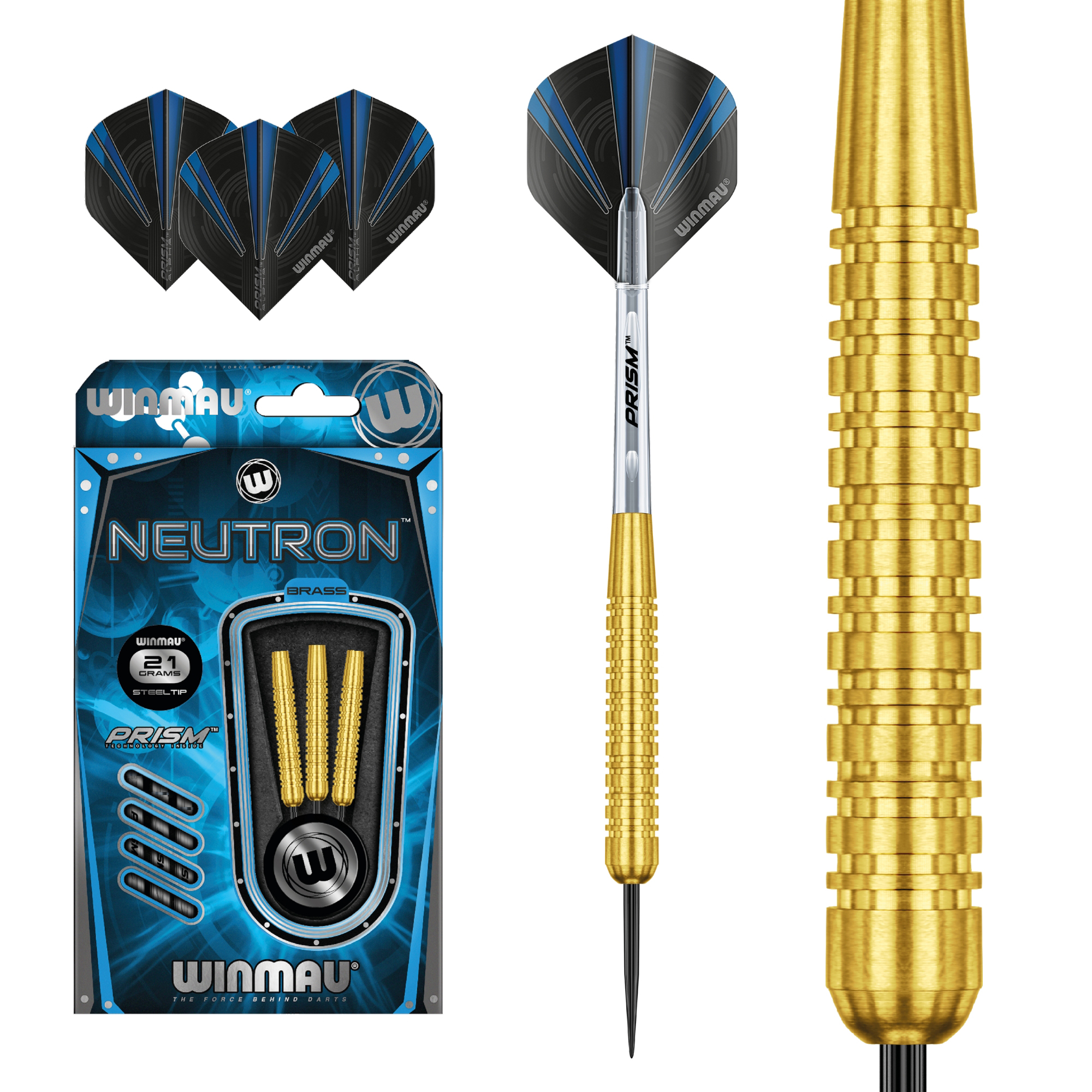 Winmau - Steeldart Neutron Brass 21 gr. – Bild 3