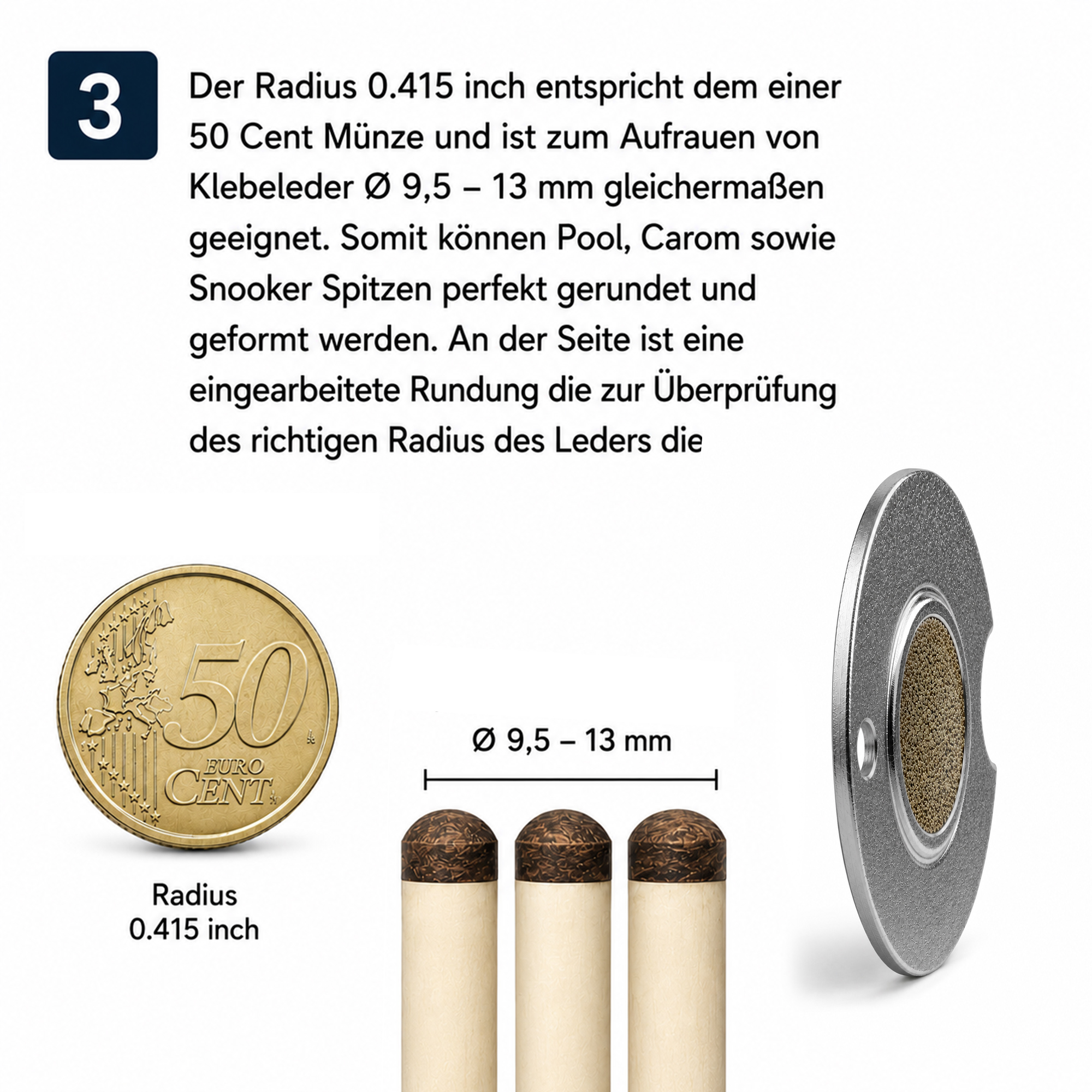 Lederformer/Trimmer Willard Pool/Snooker – Bild 3