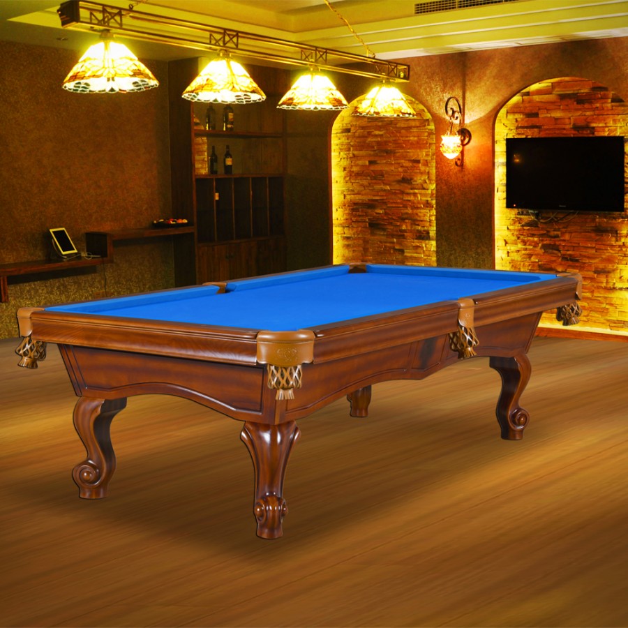 Billardtisch, Pool, York, 8 ft. (Fuß), antikbraun, 8 ft., Simonis 860 burgund – Bild 2