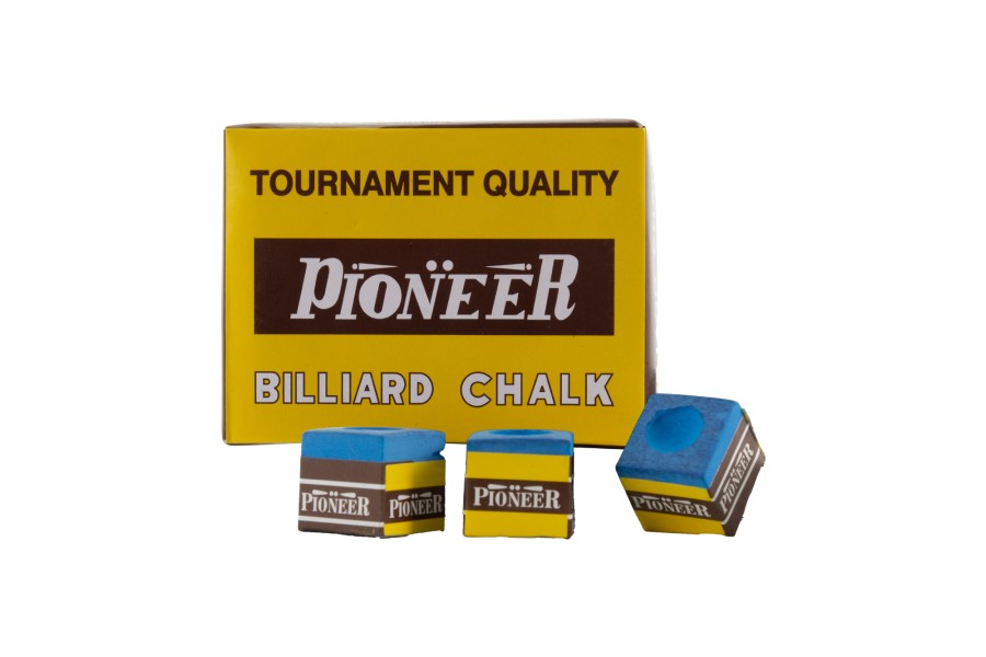 Billard-Kreide, Pioneer, blau, 12er Pack