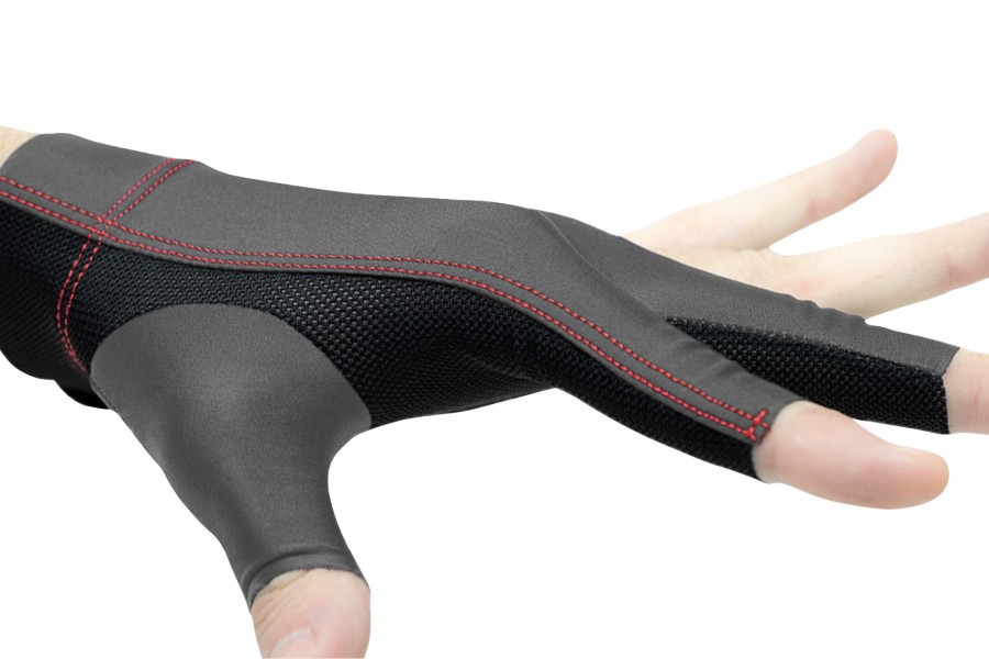 Handschuh, Cuetec Axis, 3-Finger, speed gray, für linke Hand, XL – Bild 2