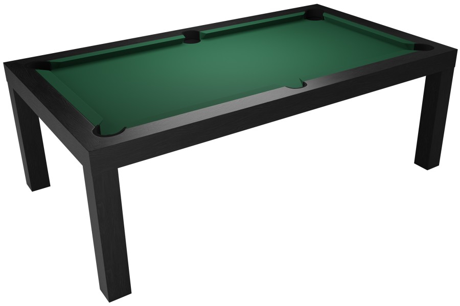 Billardtisch / Esstisch, Pool, Diner, 7 ft. (Fuß), matt-schwarz, Clubtuch grau – Bild 3