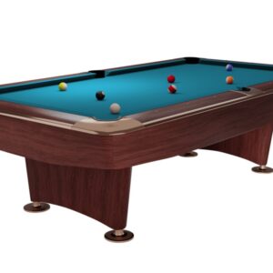 Billardtisch, Pool, Dynamic II, 9 ft. (Fuß), braun, Simonis 860 turnierblau