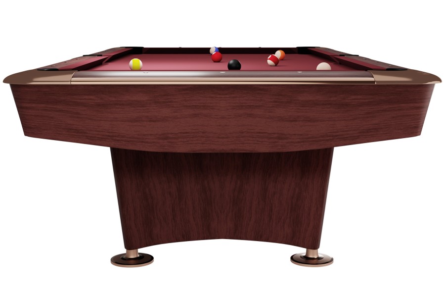 Billardtisch, Pool, Dynamic II, 9 ft. (Fuß), braun, Simonis 860 turnierblau – Bild 2